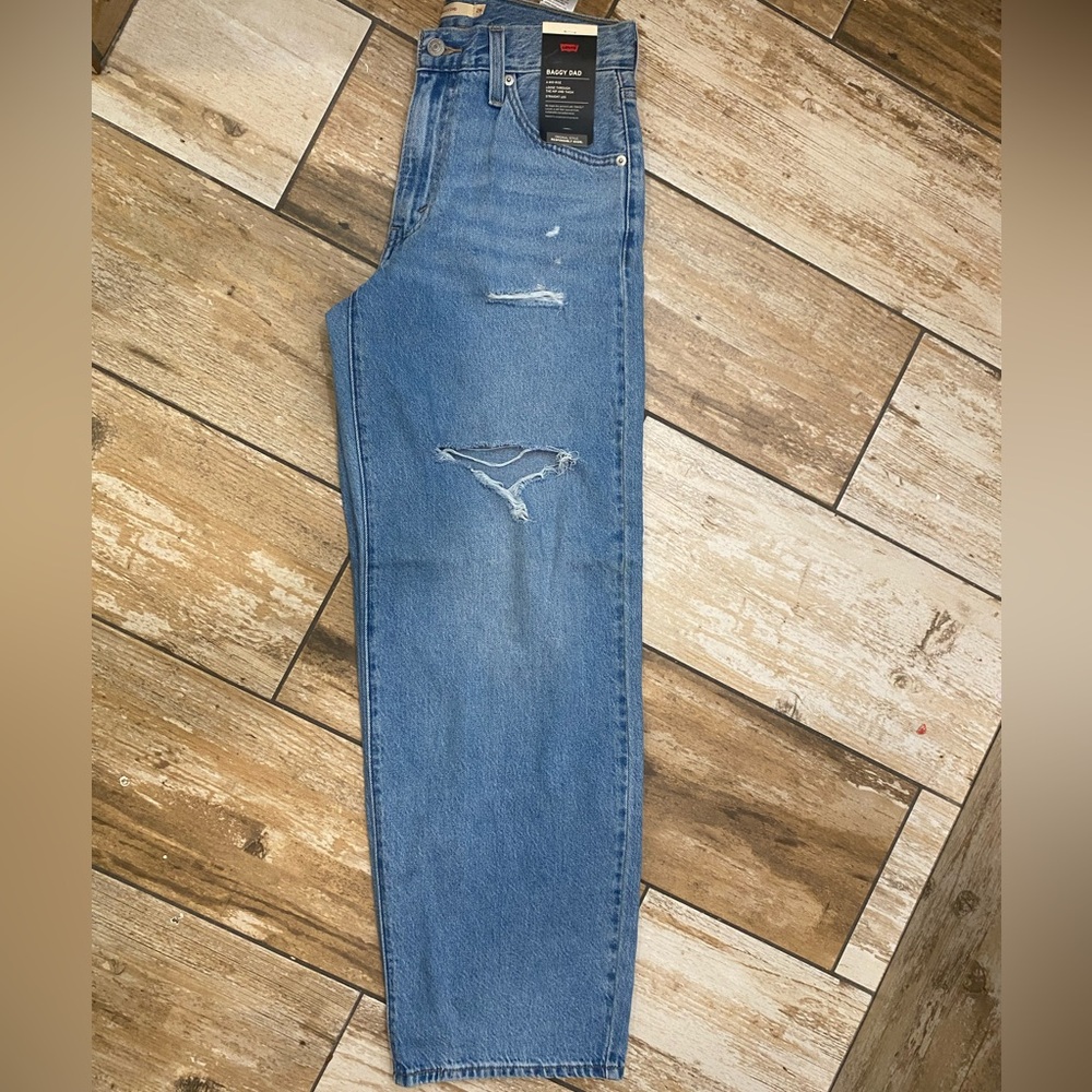 Levis baggy dad jeans mid rise relaxed blue 90s sz 26